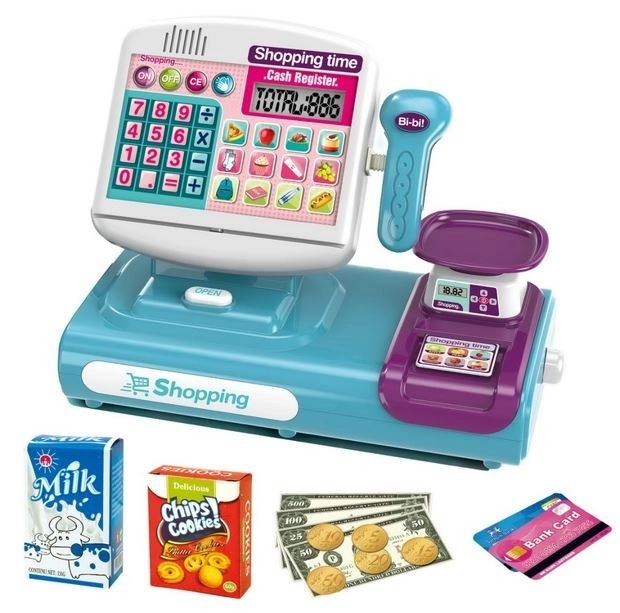 Interactive Toy Cash Register with Calculator