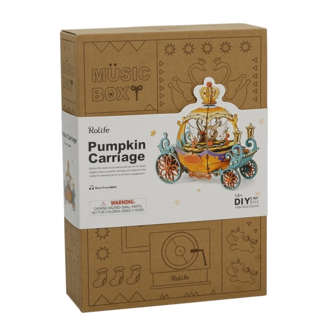 Robotic 3D Music Box Puzzle - Pumpkin Carriage