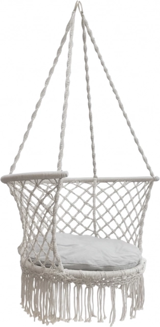 Gartenschaukel Nest mit Rückenlehne grau 80 cm 150 kg