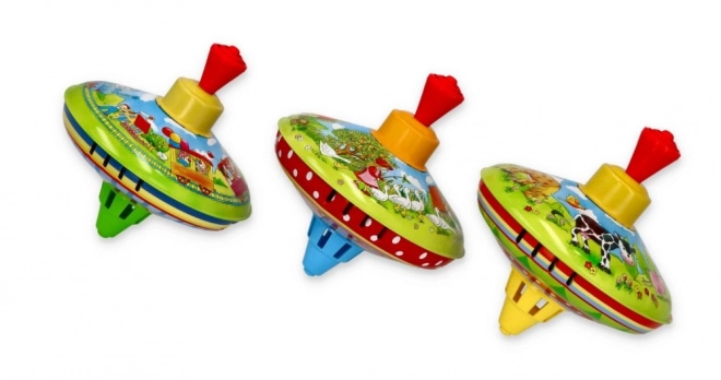 Colorful Spinning Tops - 3 Designs