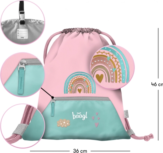 Set scolastico BAAGL Zippy Duha rosa