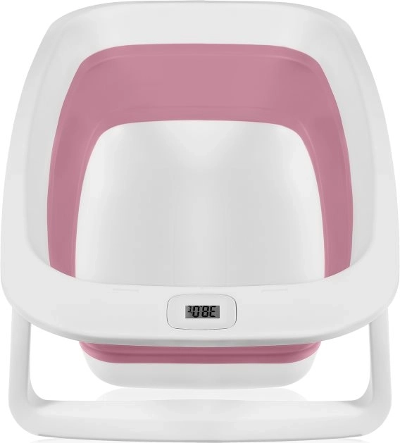 Lionelo Folding Baby Bathtub with Thermometer and Recliner Pink Magnolia