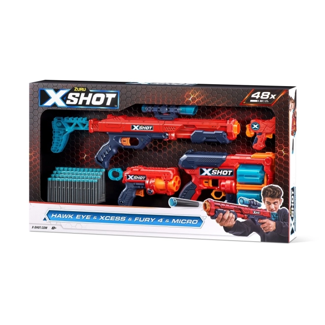 4 blasters in one package