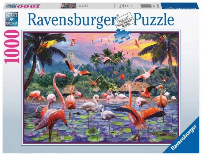 Ravensburger Puzzle Pink Flamingos 1000 Pieces