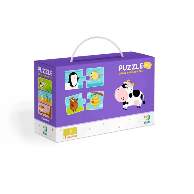 Puzzle Duo What Animals Eat -12x2 Pieces