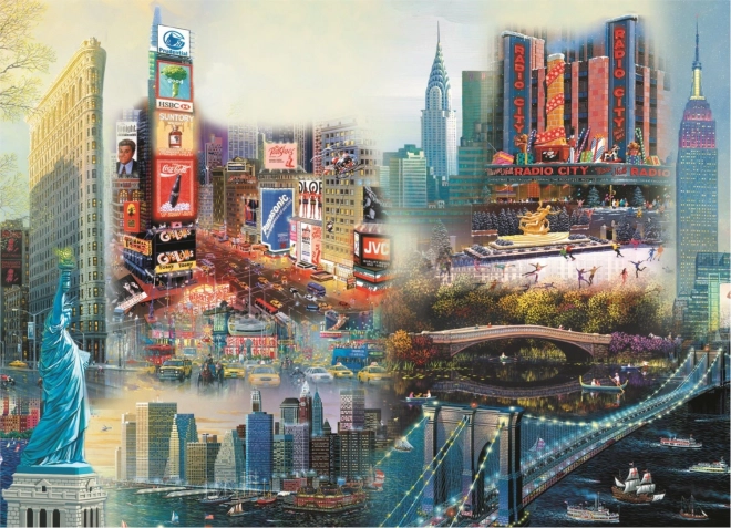 Trefl Wood Craft Origin New York Collage 1000 Piece Puzzle