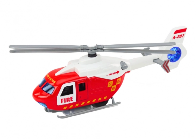 Rescue Helicopter with Friction Drive and Opening Doors