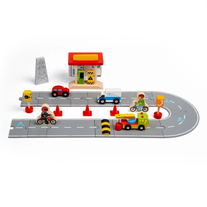 Wooden Road Accessory Set Bigjigs Rail