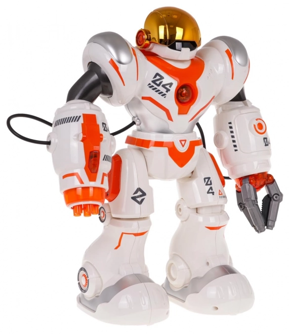 multifunctional orange and white RC robot