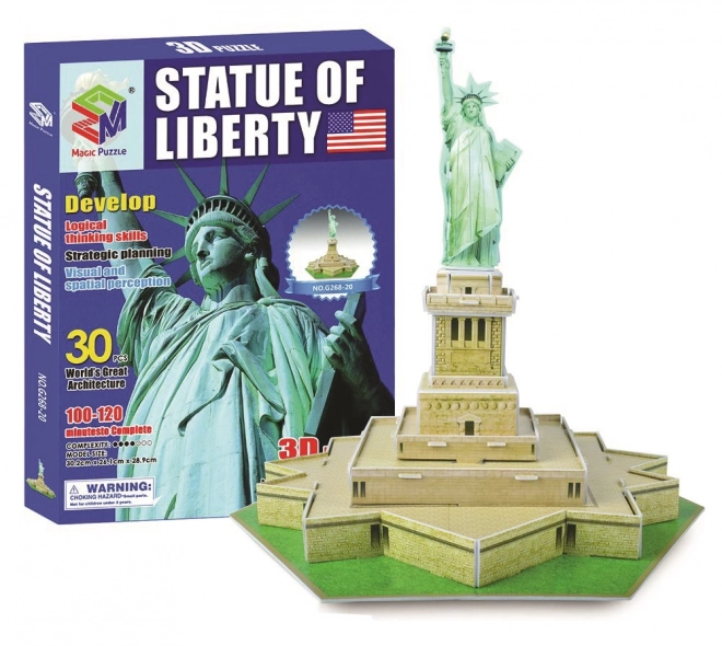 3D Statue of Liberty Puzzle for Kids