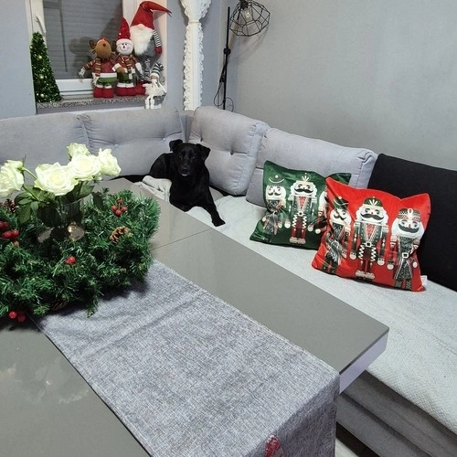 Plush Cushion Cover 40x40 cm Nutcracker Holiday Design