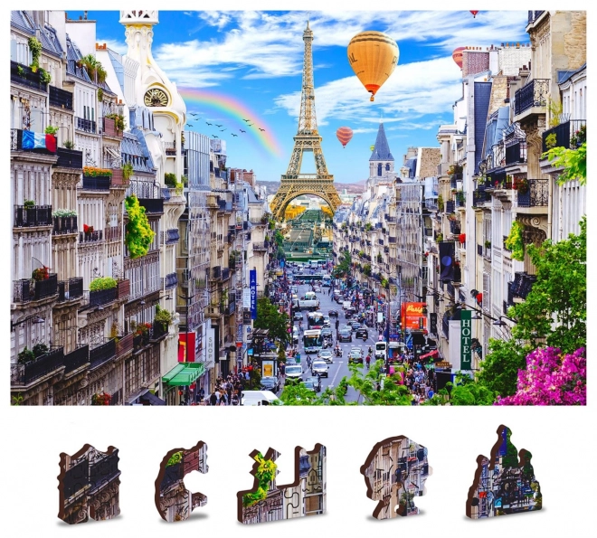 Wooden City Wooden Puzzle Bustling Paris 2-in-1, 150 Pieces