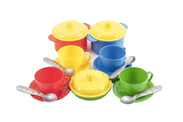 Colorful Plastic Dish Set 18 Pieces