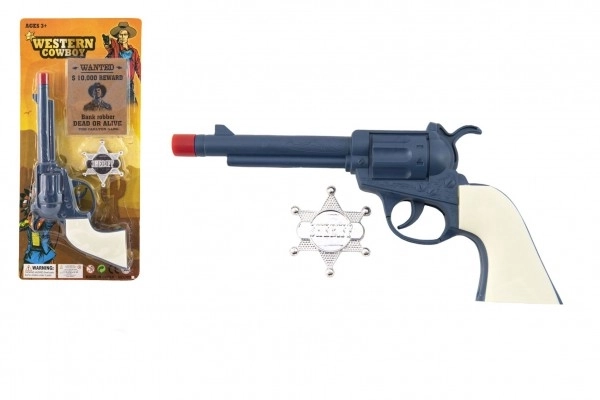 Toy Cowboy Revolver with Sheriff's Badge