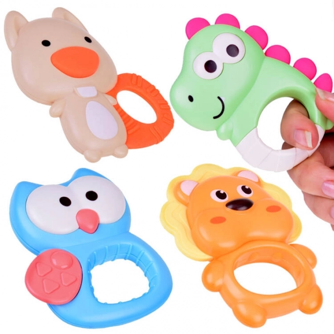 Teething Toy For Babies - Lion, Owl, Dinosaur, Squirrel