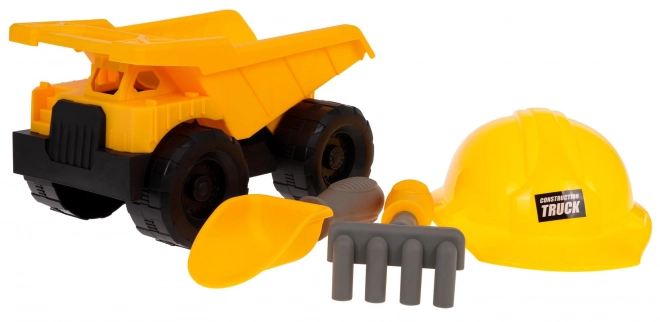 Construction Vehicle with Helmet and Accessories