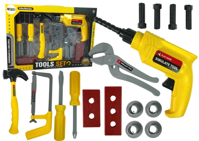 Children's Tool Kit with Drill and Hammer