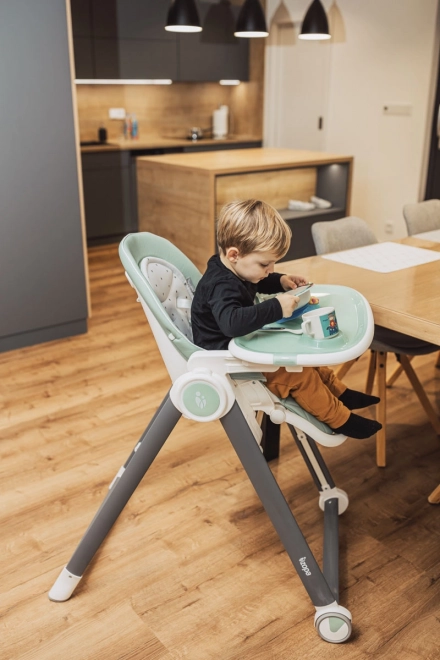 Adjustable High Chair Space in Blossom Pink & Grey