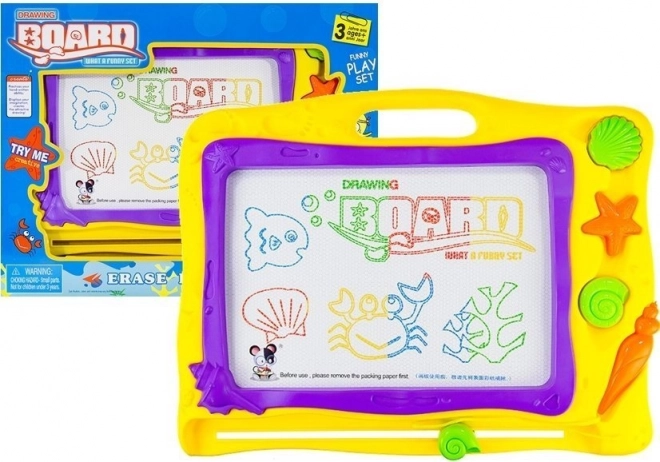 Magic Drawing Board with Ocean Theme and Stamps