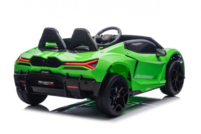 Elektrické auto lamborghini revuelto zelené