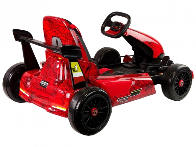 Red Lacquered Gokart Battery-Powered Spider