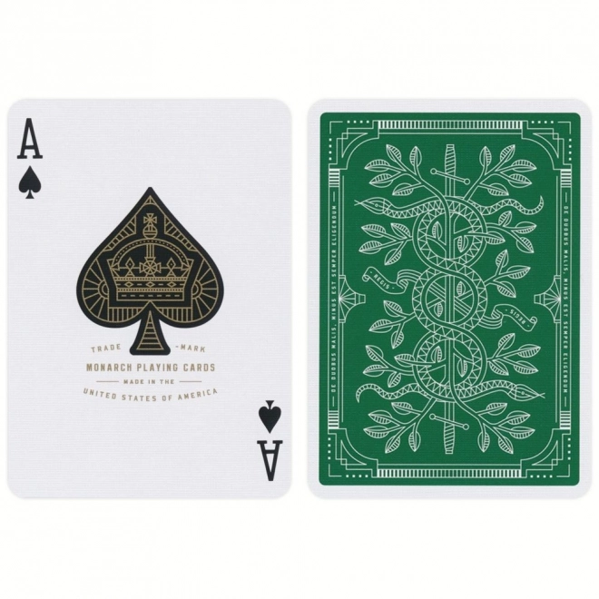 Monarchs Green Playing Cards