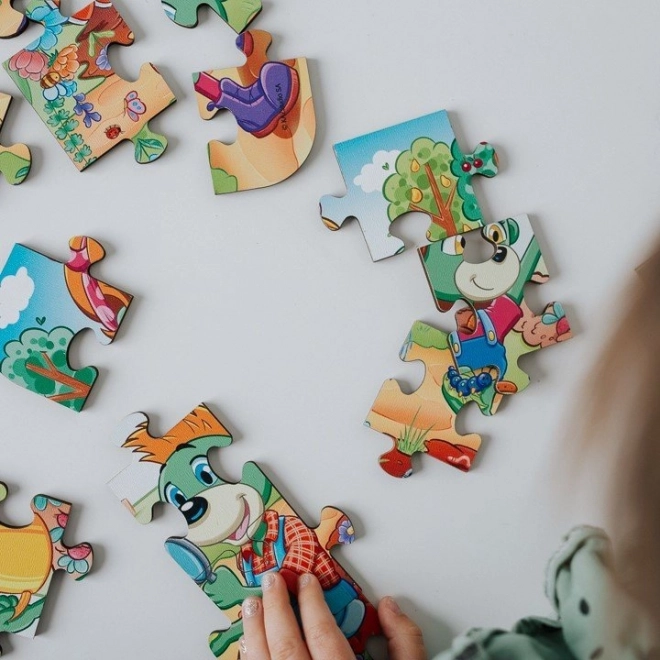 Wooden Puzzle Trefliki: Meet the Trefliki Family 24 Pieces