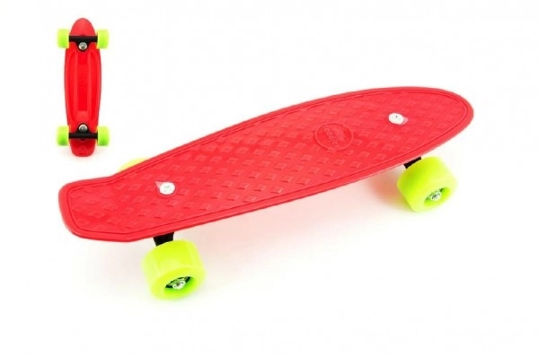 Pennyboard Skateboard for Beginners – Red, green wheels