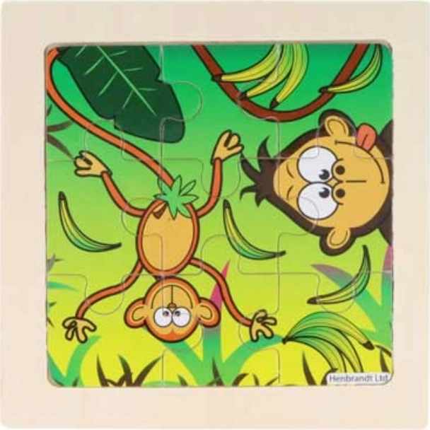 Wooden Jungle Puzzle with Lion