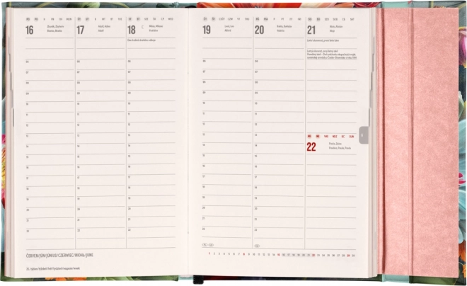 Notique Weekly Magnetic Planner Flowers 2025