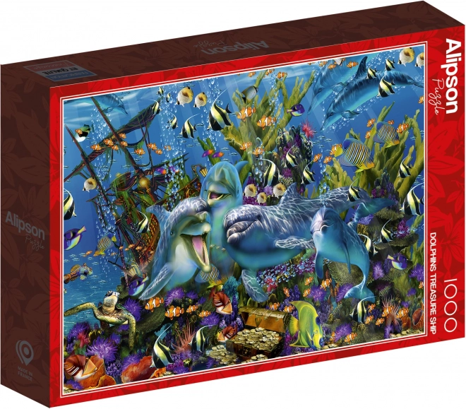 Puzzle Dolphins and Treasure Ship 1000 Pieces