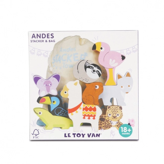 Le Toy Van Stacking Tower Animals of the Andes