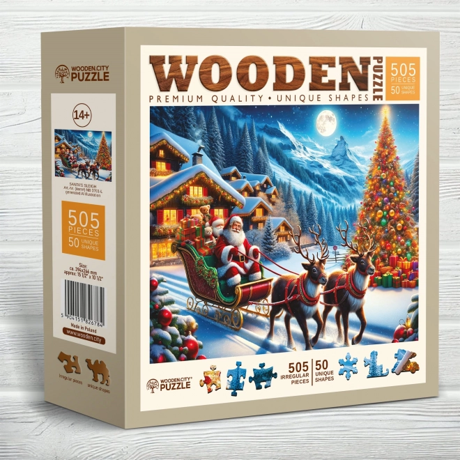 Wooden Puzzle Santa's Sleigh 505 pieces