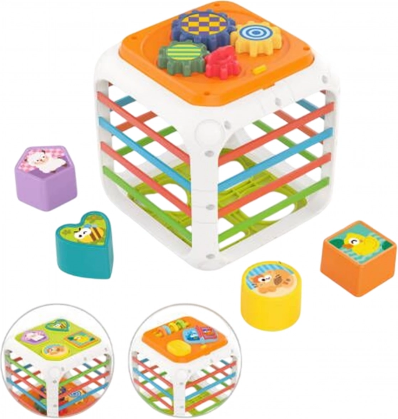 Edukativná kocka Woopie Sorter 4v1 tvary 18m+