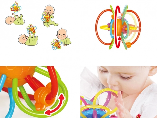 Colorful Baby Teething Rattle by Hola – B