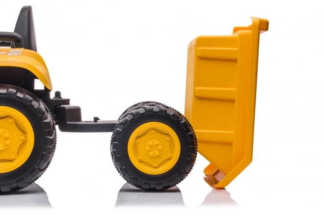 Elektrischer Traktor mit Schaufel Gelb