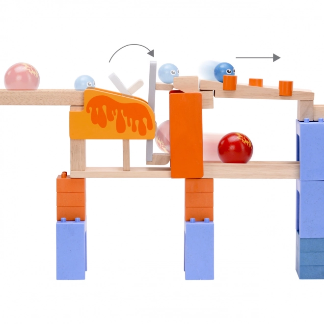 Wonderworld Wooden Marble Run - Sprinting Balls