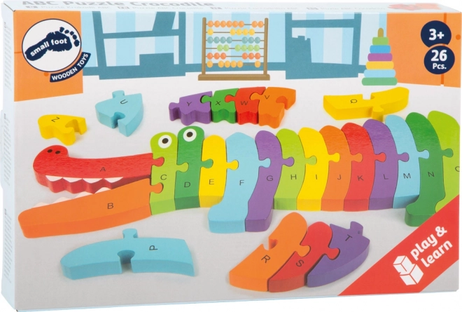 Wooden Crocodile Alphabet Learning Toy