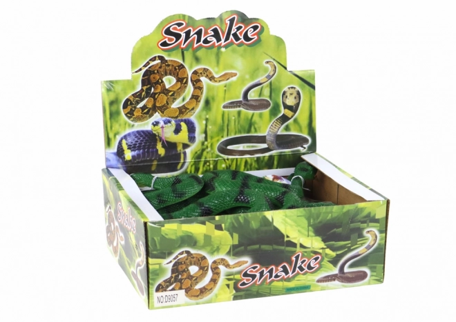 Green Rubber Snake with Black Patches