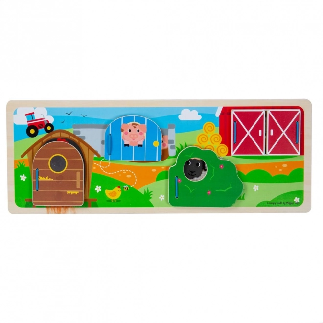 Bigjigs Wooden Farm Sensory Puzzle