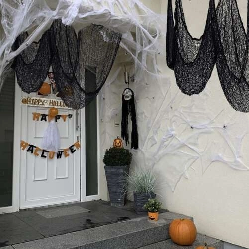 Large Artificial Spider Web for Halloween