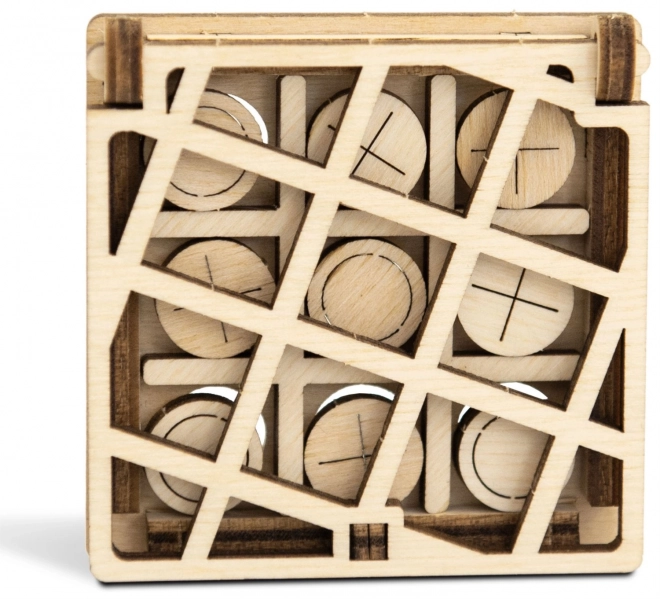 Dřevěné 3D puzzle hra Piškvorky
