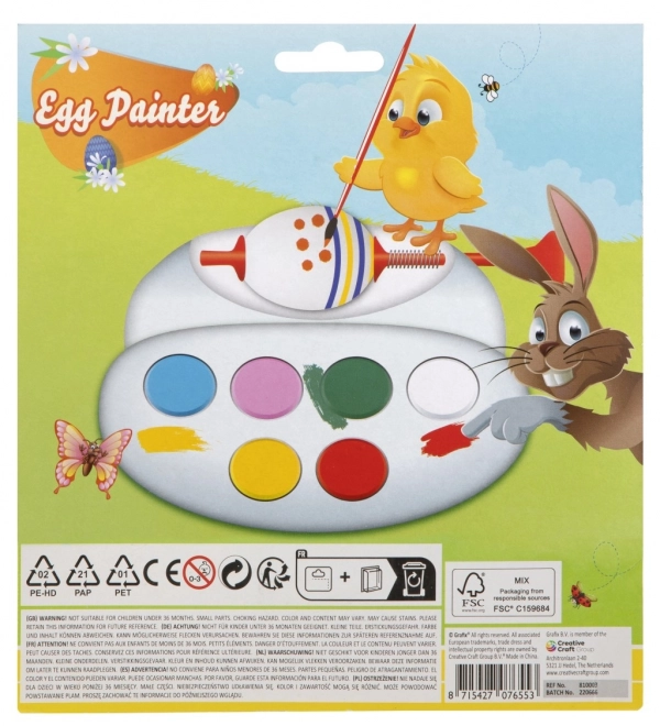 Easter Egg Painting Palette with Holder