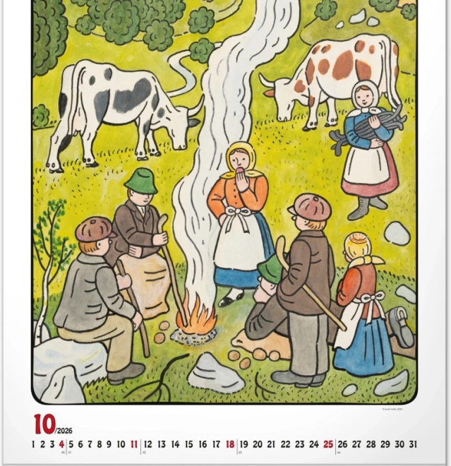 wall calendar Josef Lada 2026
