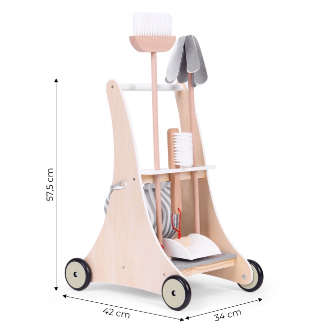 Wooden Cleaning Trolley for Kids