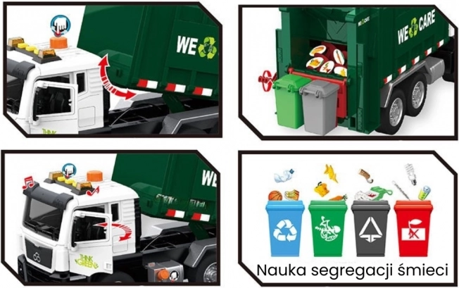 Interactive Garbage Truck Purifier 1:10 - Educational Toy for Waste Sorting