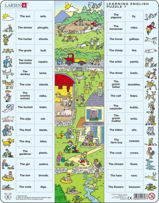 Larsen Educational English Puzzle - Countryside Adventure