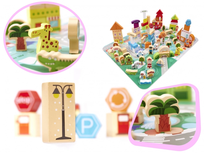 Educational Wooden Building Blocks Set