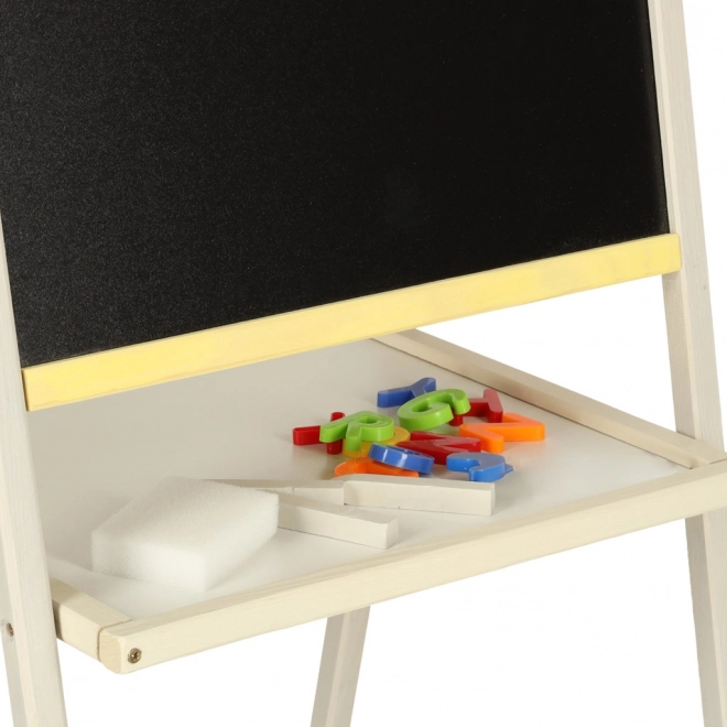 Dětská magnetická tabule s počítadlem a rolí papíru 45x40x100 cm