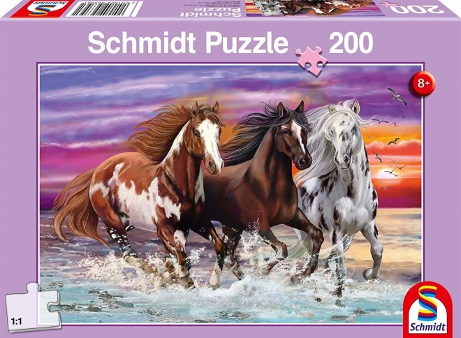 Schmidt Puzzle Wild Horses 200 Pieces